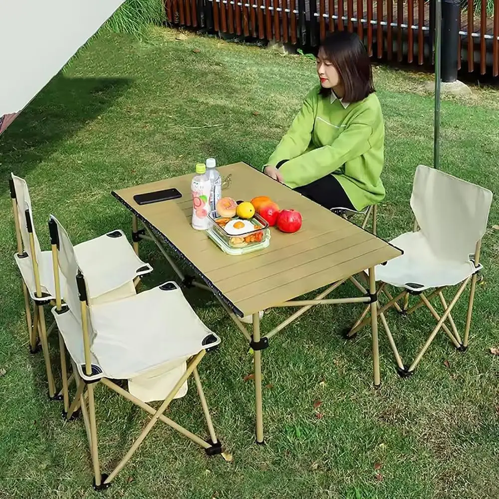 Outdoor Furniture Table And Chairs - Conjunto portátil de cadeira e mesa