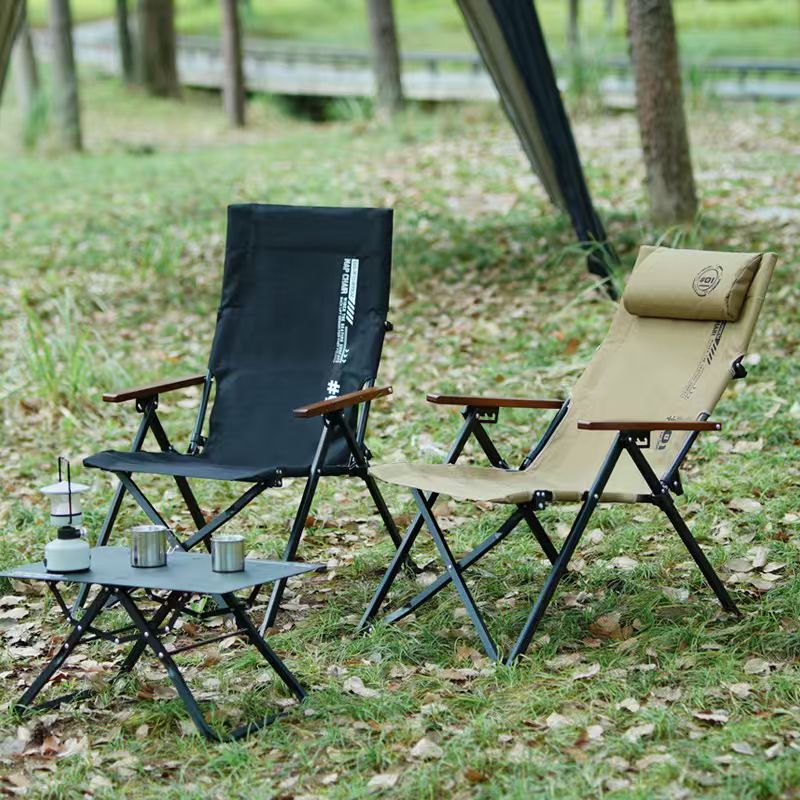 Outdoor Furniture Iron - Cadeira de Praia Dobrável com Encosto
