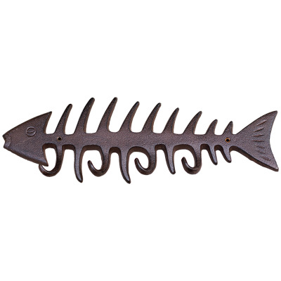 Outdoor Furniture Iron - Ferro fundido Fishbone Molding Hook, Wall