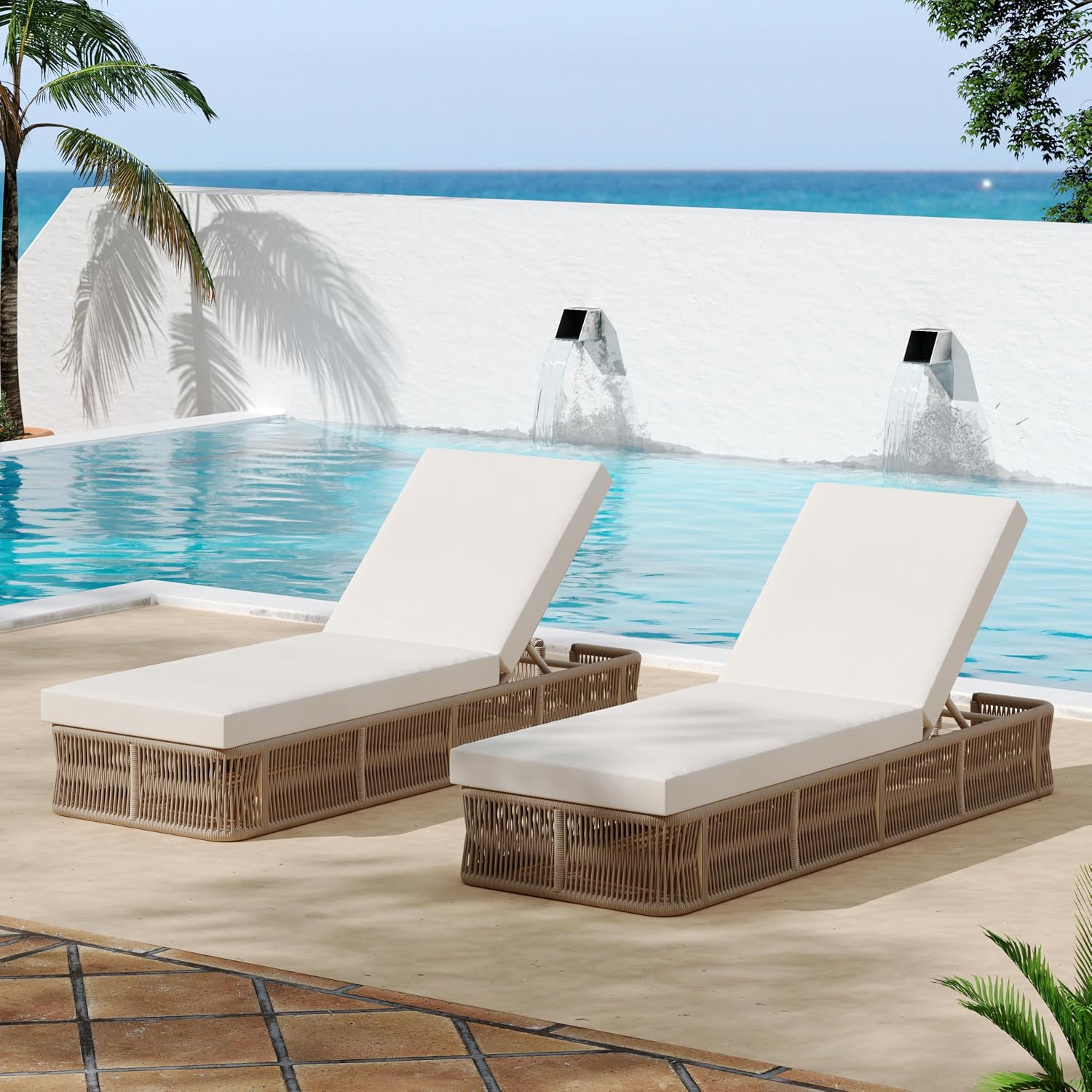 Outdoor Furniture Without Cushions - Cadeira de Descanso em Corda Trançada