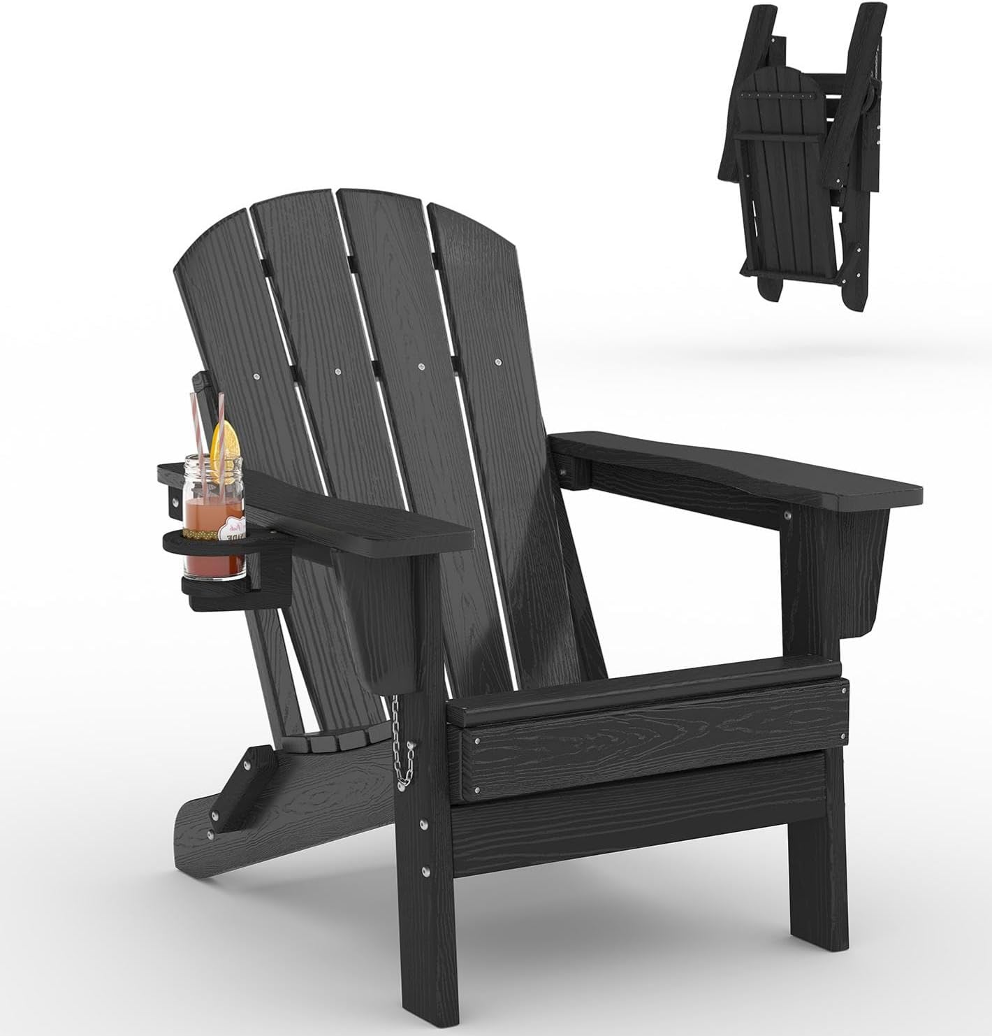 Adirondack Chair Wood - Cadeira Adirondack Dobrável em Plástico HDPE