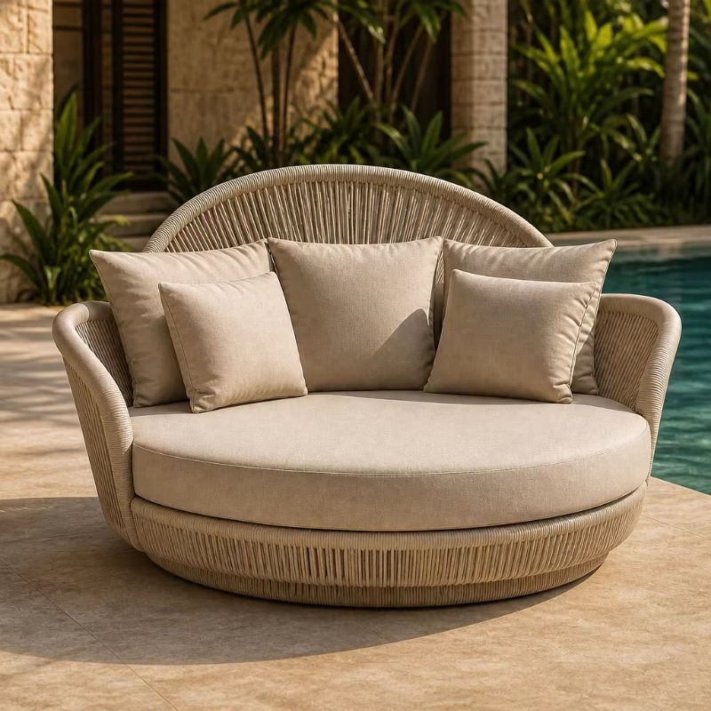 Outdoor Furniture Without Cushions - Sofá de Rattan para Exterior com