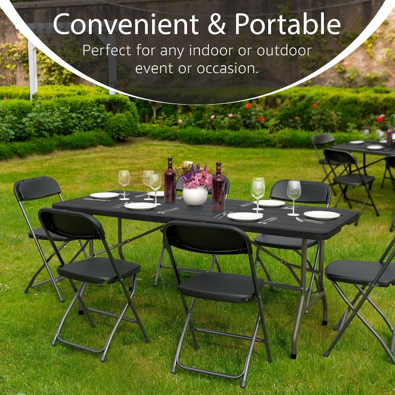 Outdoor Furniture Legs - Pacote com 10 Mesas Dobráveis de