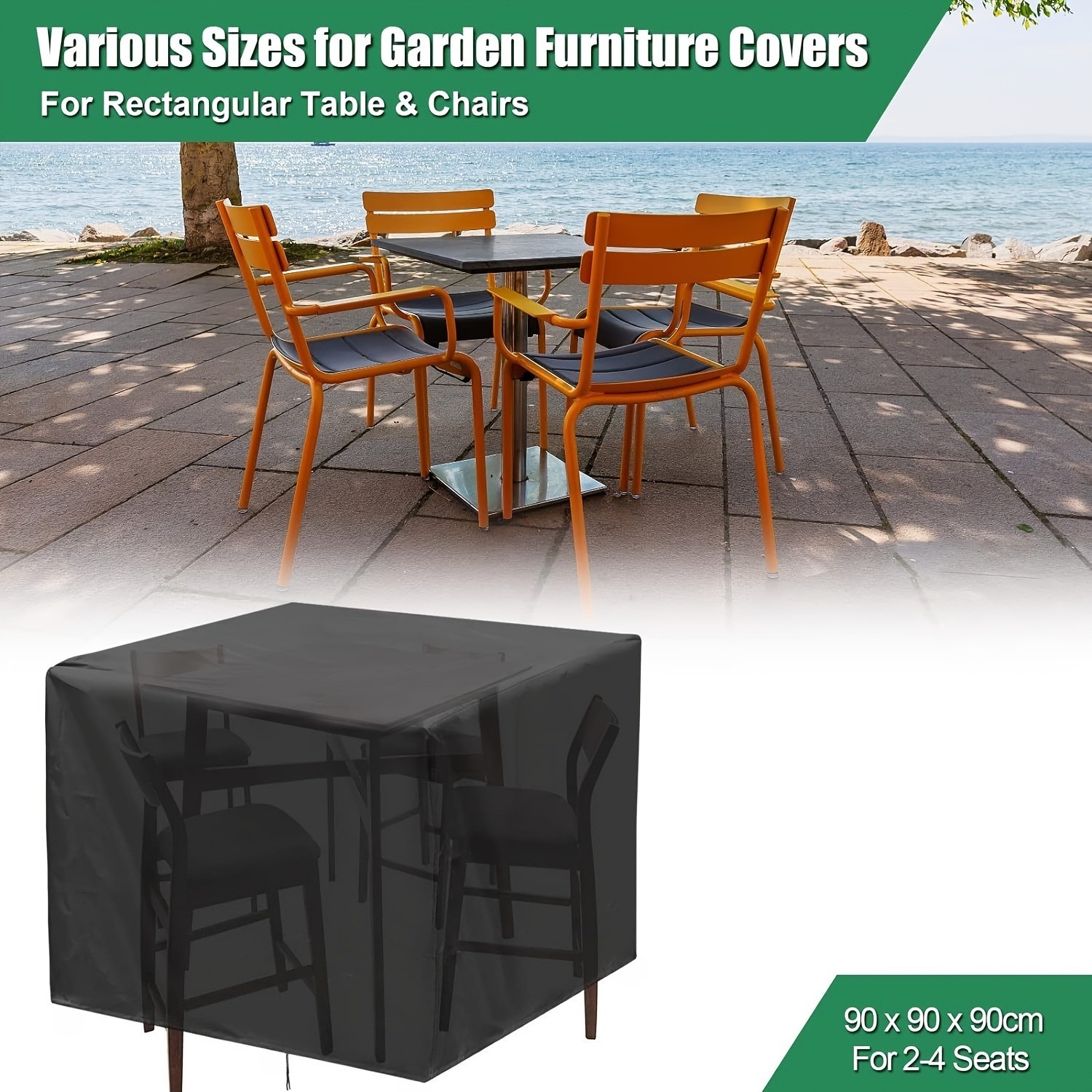 Outdoor Furniture Table And Chairs - Capa para Móveis de Jardim 210D