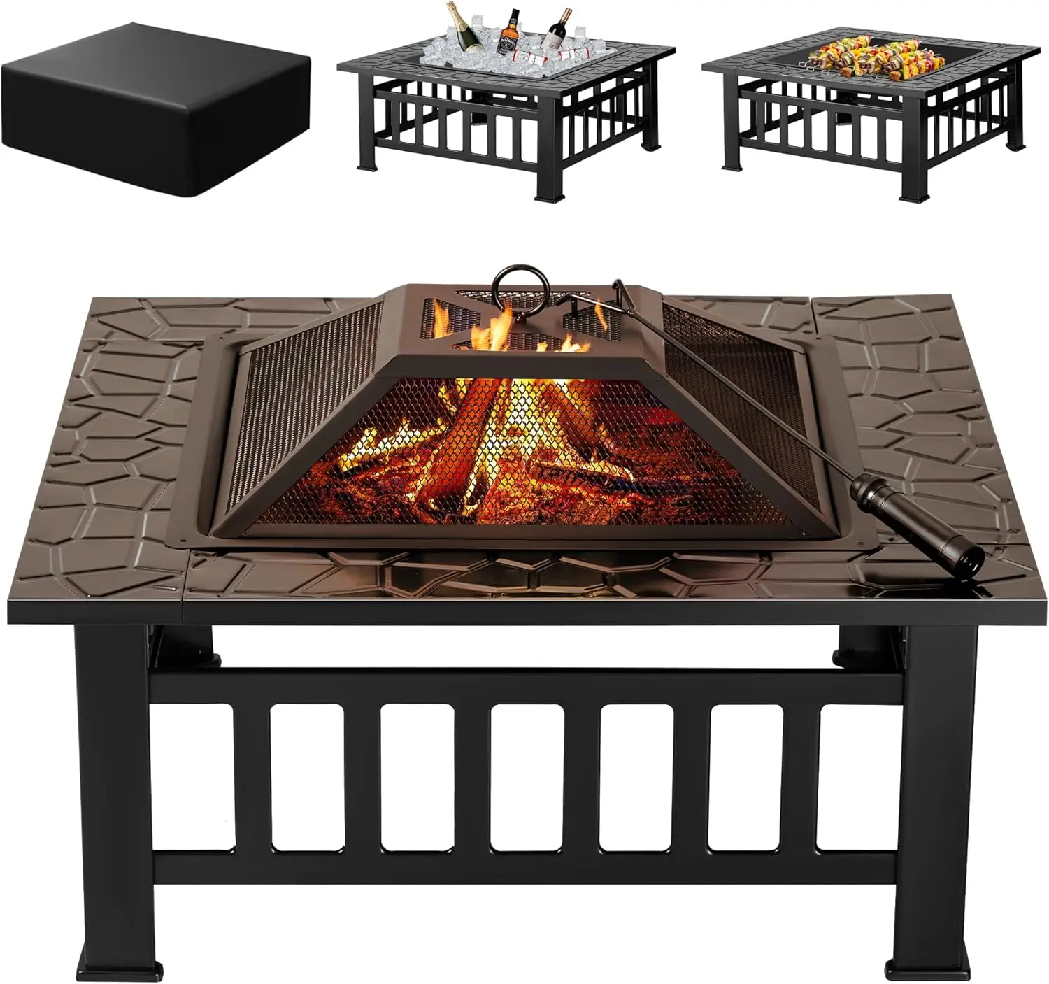 Outdoor Furniture Fire Table - Fogueira Externa, Mesa de Fogo de
