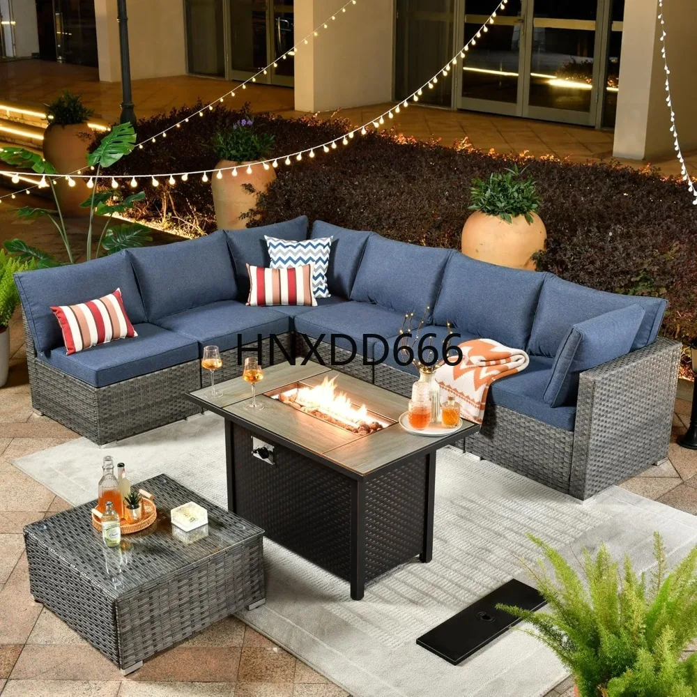 Outdoor Furniture Fire Table - Conjunto de Móveis para Pátio Externo