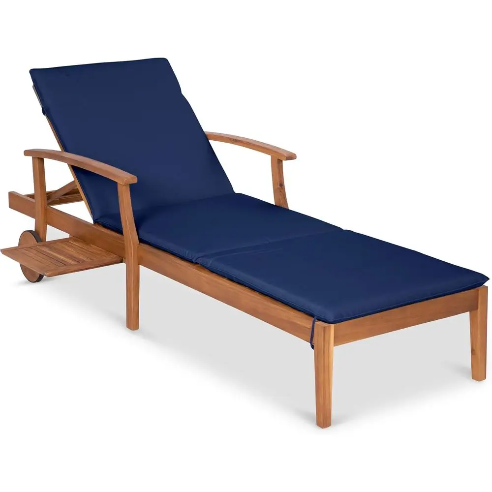Outdoor Furniture Without Cushions - Espreguiçadeira de madeira de acácia azul