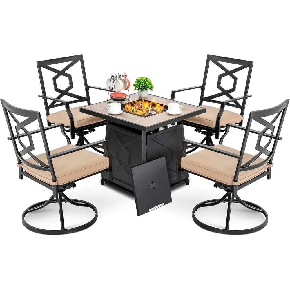 Outdoor Furniture Fire Table - Conjunto de Móveis para Pátio Externo