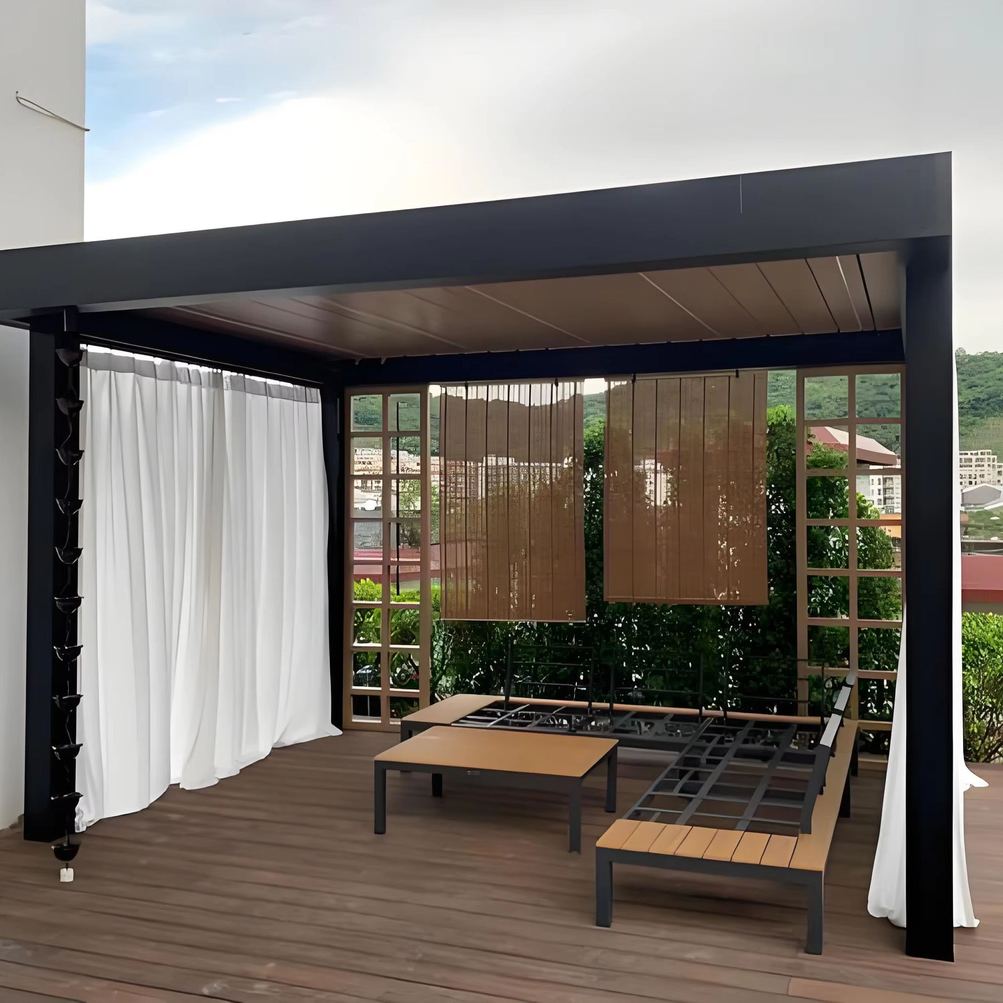 Pergolado de Alumínio Luxuoso  - Outdoor Furniture Gazebo avaliação e preço