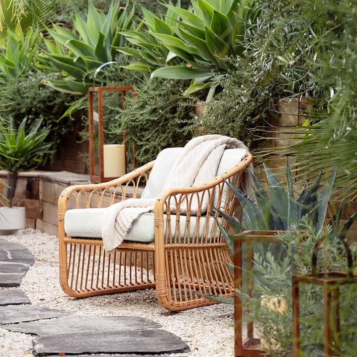 Espreguiçadeira de vime sofá c - Outdoor Furniture Lounge avaliação e preço