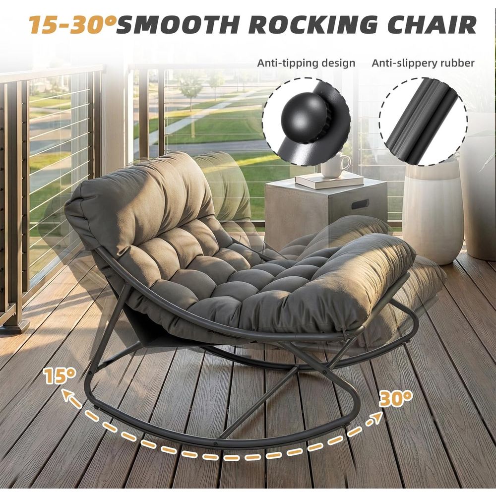 Cadeira de Balanço Papasan Gra - Outdoor Furniture Without Cushions avaliação e preço