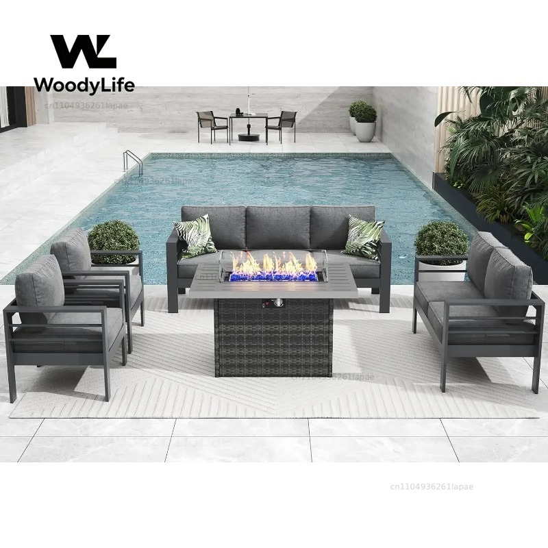 Conjunto de Móveis Modernos de - Outdoor Furniture Fire Table avaliação e preço