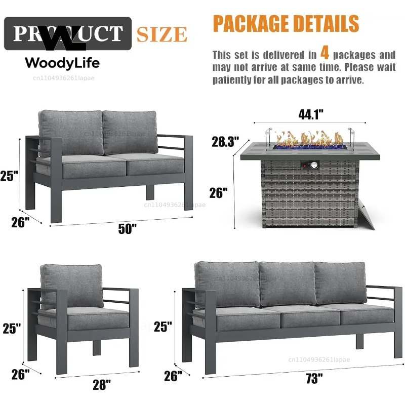 Conjunto de Móveis Modernos de - Outdoor Furniture Fire Table avaliação e preço