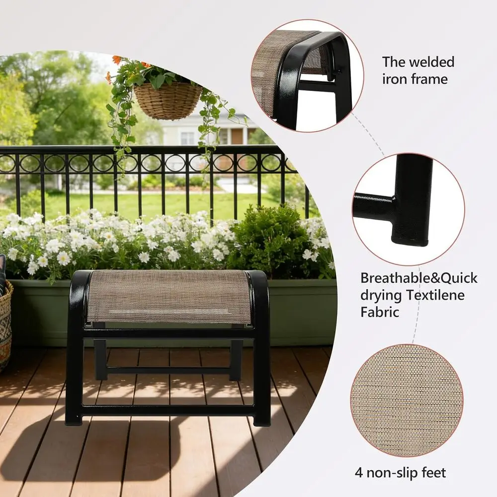 Conjunto de Otomanas para Páti - Outdoor Furniture Iron avaliação e preço