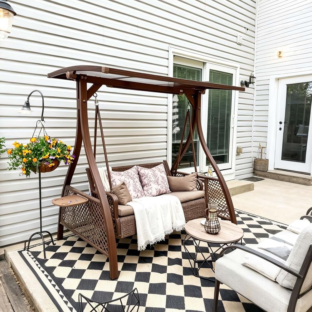 Cadeira de Balanço para Pátio  - Outdoor Furniture Without Cushions avaliação e preço