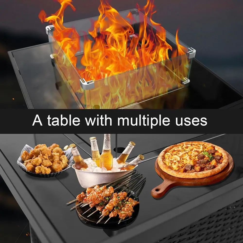 Conjunto de Móveis de Pátio em - Outdoor Furniture Fire Table avaliação e preço