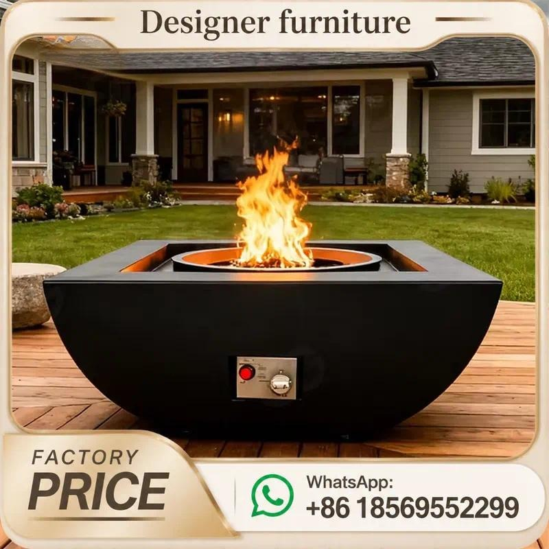 Mesa de Fogo a Gás Personaliza - Outdoor Furniture Fire Table avaliação e preço