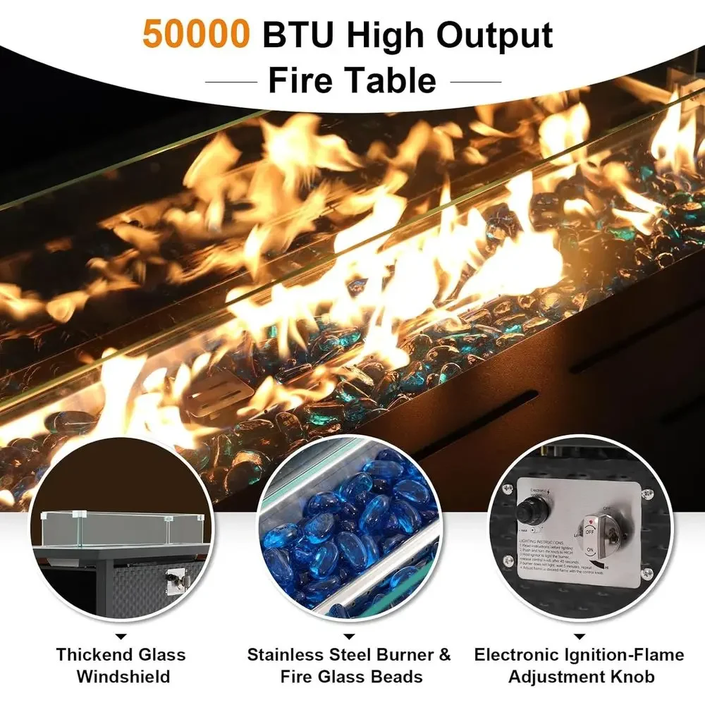 Conjunto de Móveis para Pátio  - Outdoor Furniture Fire Table avaliação e preço