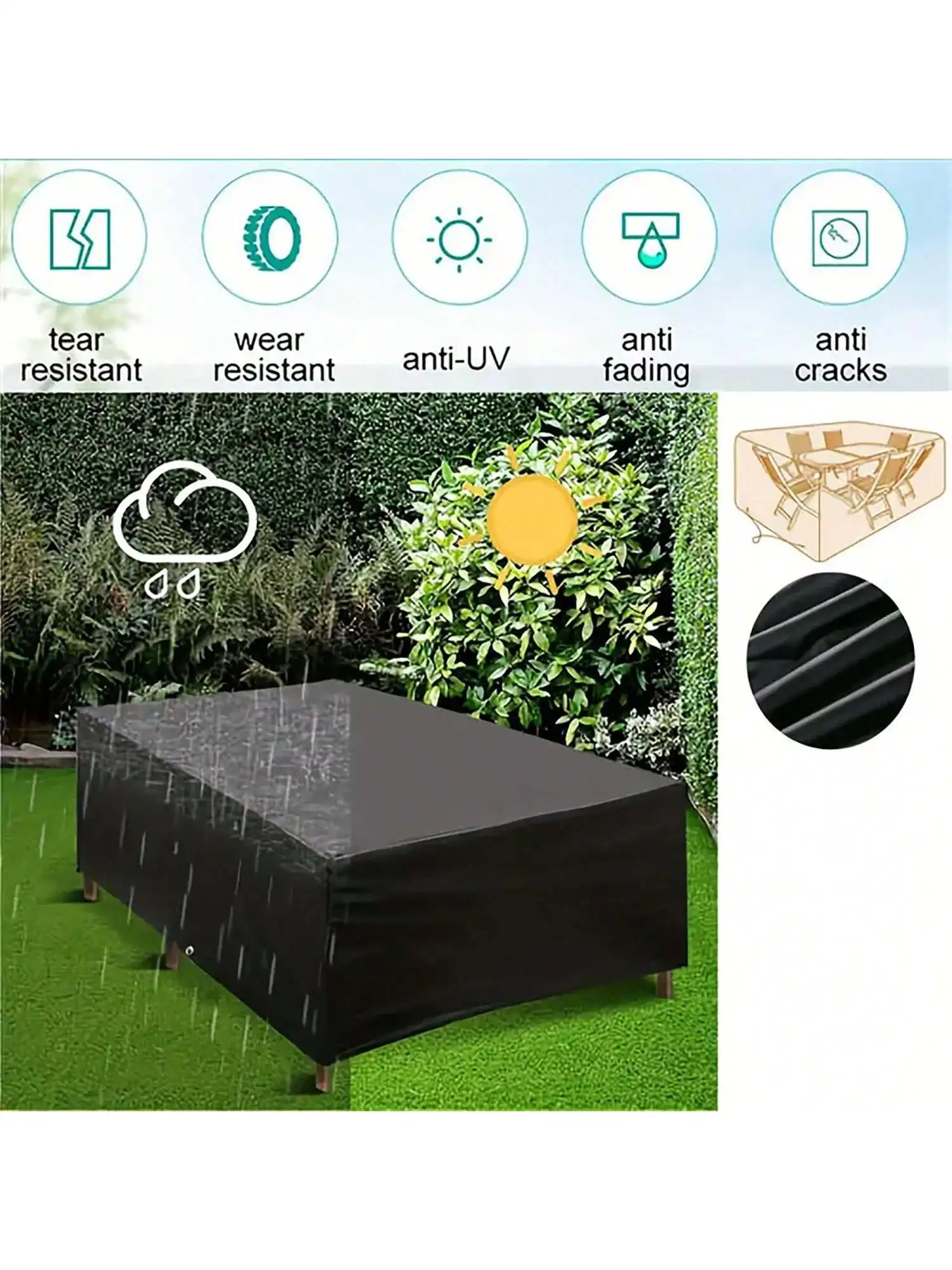 Capa Protetora Impermeável par - Outdoor Furniture Table And Chairs avaliação e preço