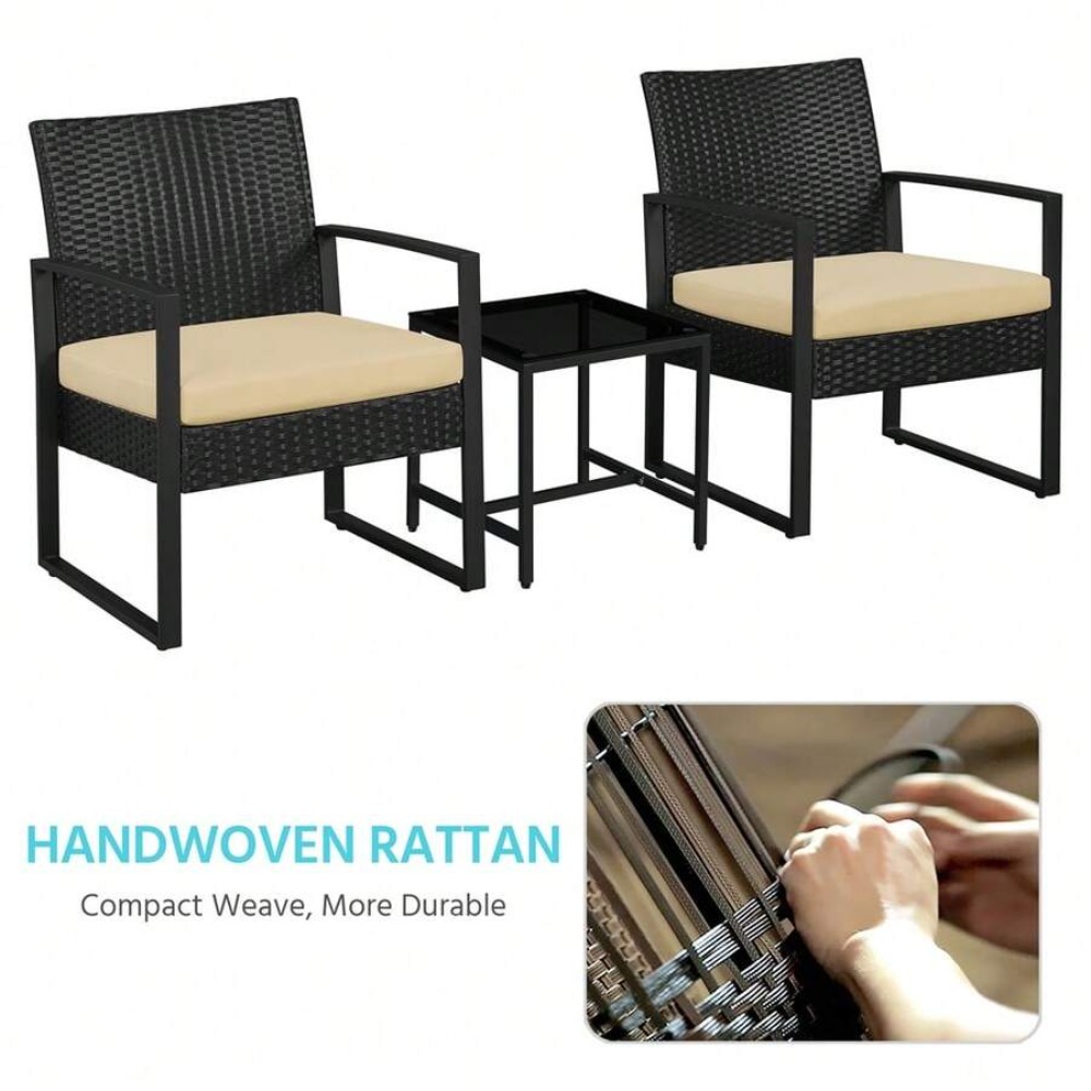 Conjunto de Móveis de Vime par - Outdoor Furniture Table And Chairs avaliação e preço