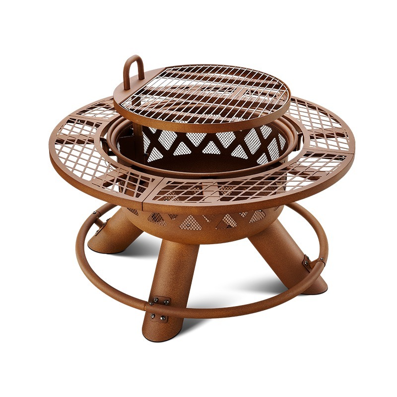 Conjunto de Churrasqueira e Me - Outdoor Furniture Fire Table avaliação e preço