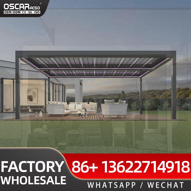 Pergolas de telhado fixo luxo  - Outdoor Furniture Gazebo avaliação e preço