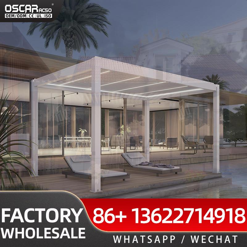 Pergolas de telhado fixo luxo  - Outdoor Furniture Gazebo avaliação e preço