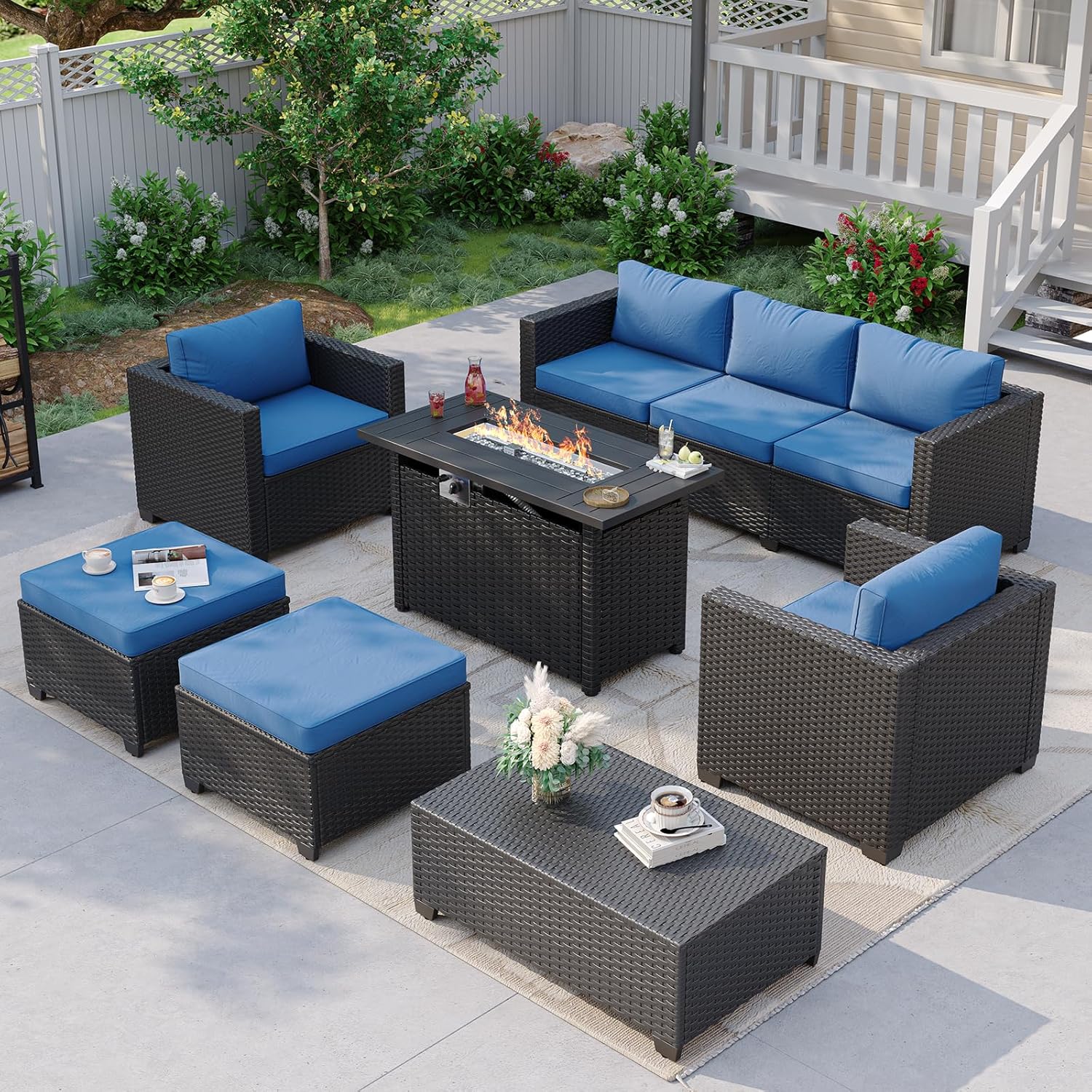 Sofá Seccional Azul Marinho pa - Outdoor Furniture Fire Table avaliação e preço