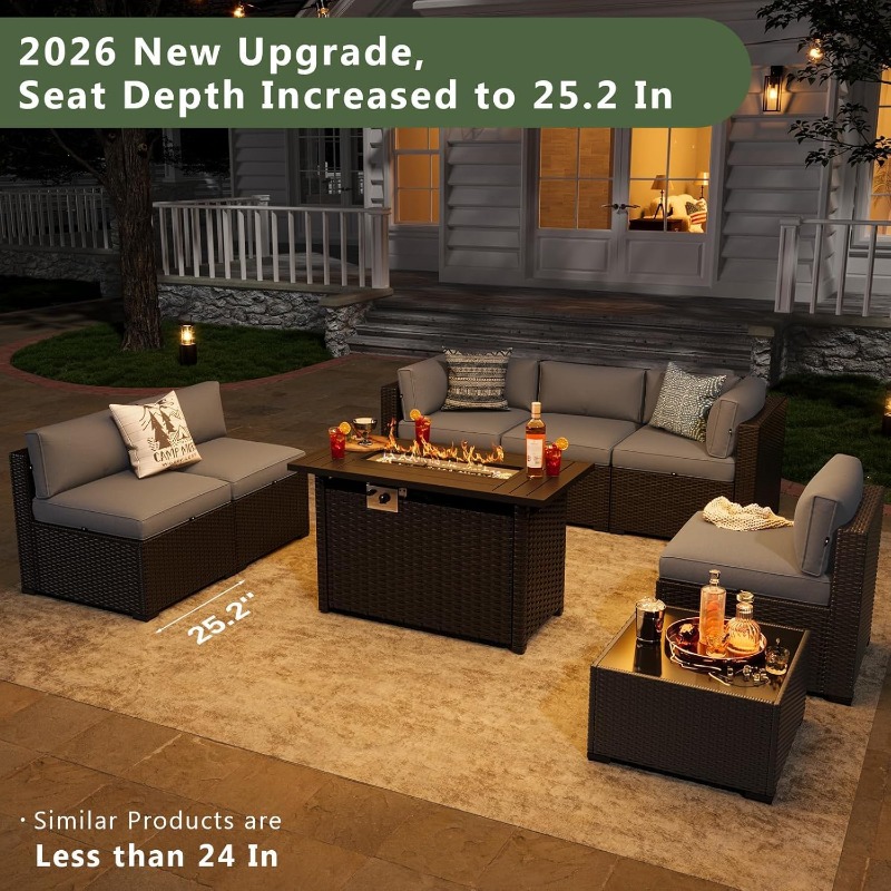 Conjunto de Móveis para Pátio  - Outdoor Furniture Fire Table avaliação e preço