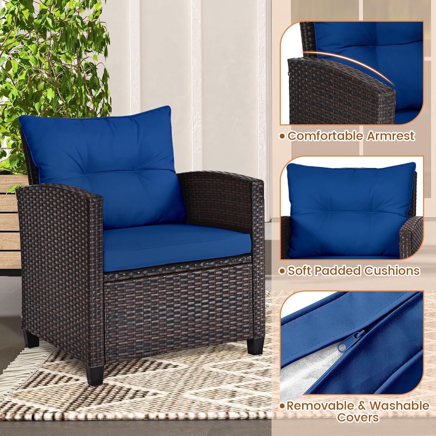 Conjunto bistrô de 3 peças em  - Outdoor Furniture Table And Chairs avaliação e preço