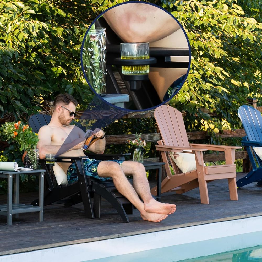 Cadeira Adirondack, com suport - Adirondack Chair Wood avaliação e preço