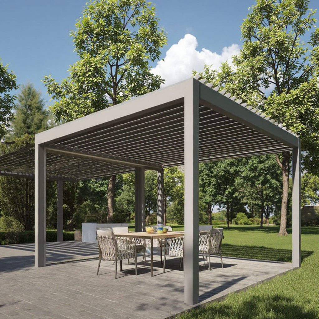 Pergolado de Alumínio Antiferr - Outdoor Furniture Gazebo avaliação e preço